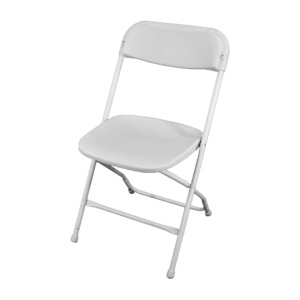 PLASTIC FOLDING CHAIR - WHITE